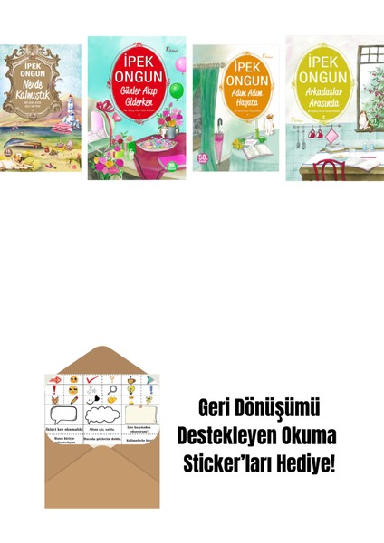 Ipek Ongun 4 Kitap Set + Okuma Sticker'ları