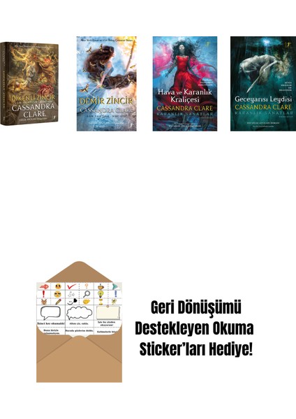 Cassandra Clare 4 Kitap Set + Okuma Sticker'ları
