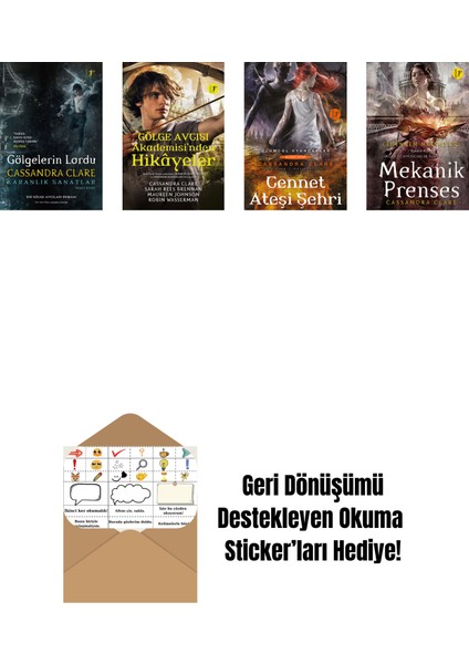 Cassandra Clare 4 Kitap Set + Okuma Sticker'ları