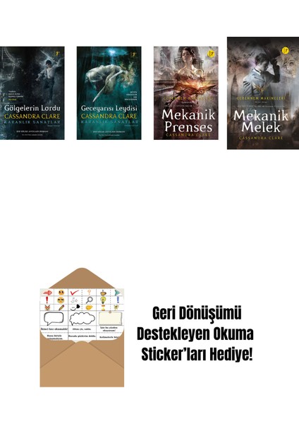 Cassandra Clare 4 Kitap Set + Okuma Sticker'ları