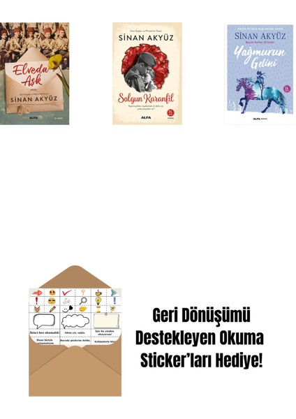 Sinan Akyüz 3 Kitap Set + Okuma Sticker'ları