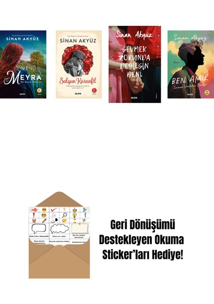 Sinan Akyüz 4 Kitap Set + Okuma Sticker'ları