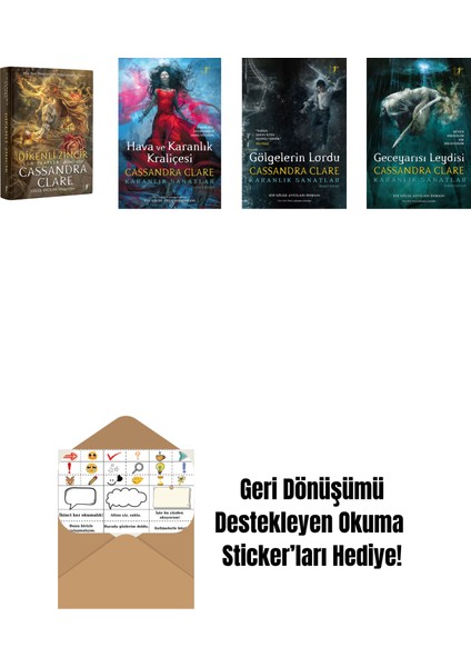 Cassandra Clare 4 Kitap Set + Okuma Sticker'ları