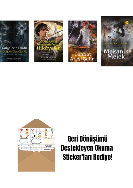 Cassandra Clare 4 Kitap Set + Okuma Sticker'ları