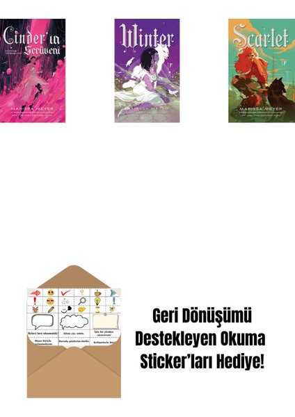 Marissa Meyer 3 Kitap Set + Okuma Sticker'ları