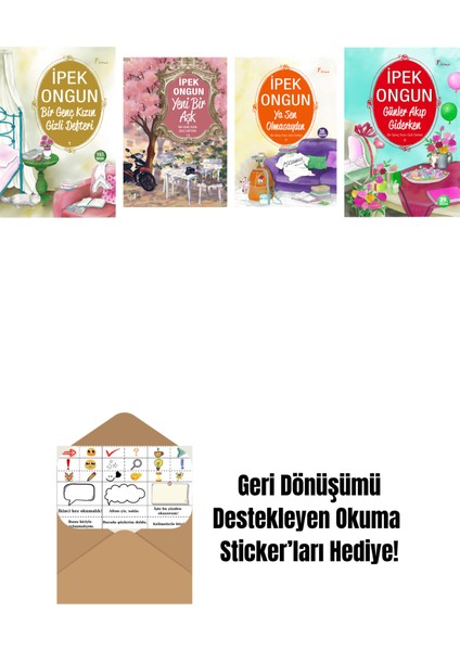 Ipek Ongun 4 Kitap Set + Okuma Sticker'ları