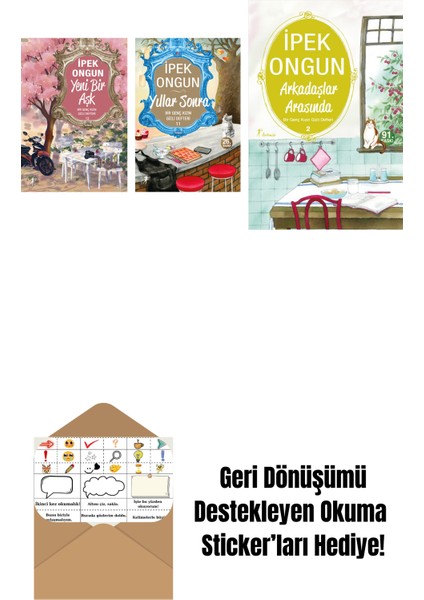 Ipek Ongun 3 Kitap Set + Okuma Sticker'ları