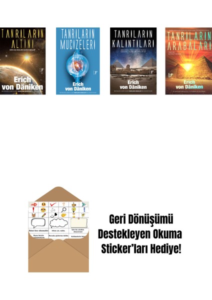 Erich Von Daniken 4 Kitap Set + Okuma Sticker'ları
