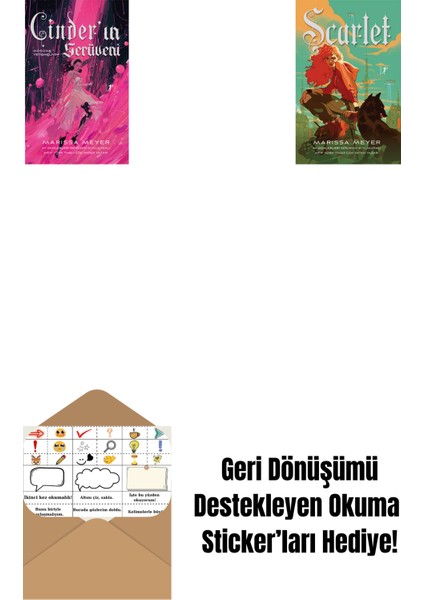 Cinder’ın Serüveni + Scarlet + Okuma Sticker'ları