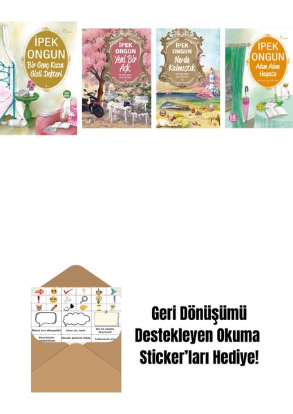 Ipek Ongun 4 Kitap Set + Okuma Sticker'ları