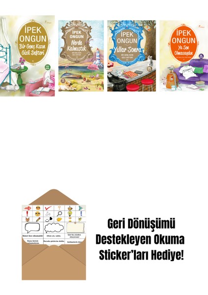 Ipek Ongun 4 Kitap Set + Okuma Sticker'ları