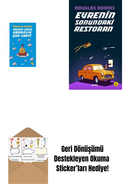 Ruhun Uzun Karanlık Çay Saati + Evrenin Sonundaki Restoran + Okuma Sticker'ları