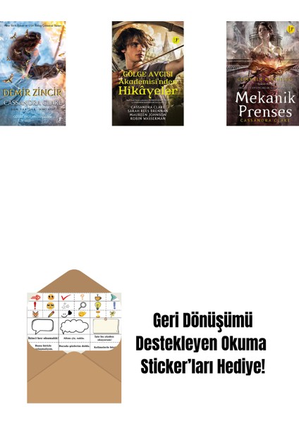 Cassandra Clare 3 Kitap Set + Okuma Sticker'ları