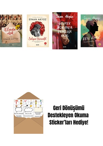 Sinan Akyüz 4 Kitap Set + Okuma Sticker'ları