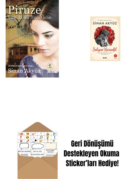 Piruze - Şam'da Bir Türk Gelin + Solgun Karanfil + Okuma Sticker'ları