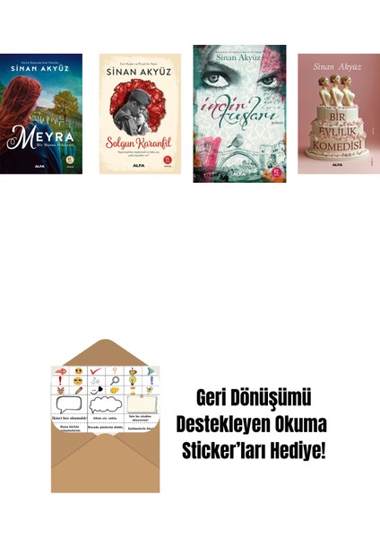 Sinan Akyüz 4 Kitap Set + Okuma Sticker'ları