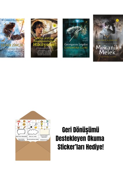 Cassandra Clare 4 Kitap Set + Okuma Sticker'ları