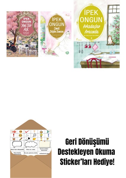 Ipek Ongun 3 Kitap Set + Okuma Sticker'ları
