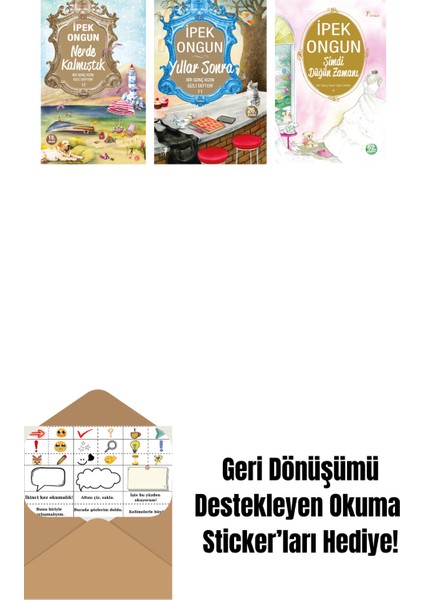 Ipek Ongun 3 Kitap Set + Okuma Sticker'ları