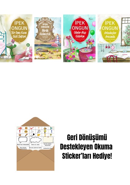 Ipek Ongun 4 Kitap Set + Okuma Sticker'ları