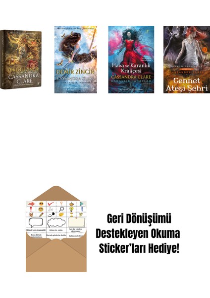 Cassandra Clare 4 Kitap Set + Okuma Sticker'ları