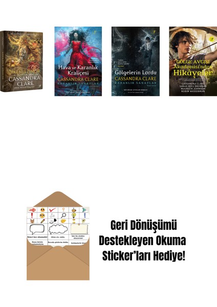 Cassandra Clare 4 Kitap Set + Okuma Sticker'ları