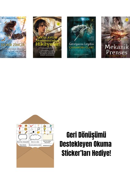 Cassandra Clare 4 Kitap Set + Okuma Sticker'ları