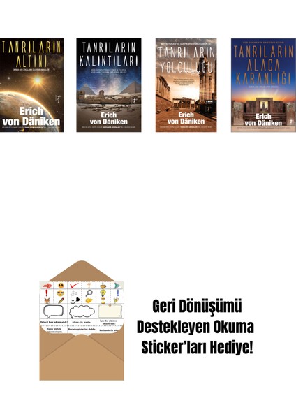 Erich Von Daniken 4 Kitap Set + Okuma Sticker'ları