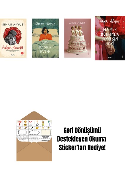 Sinan Akyüz 4 Kitap Set + Okuma Sticker'ları