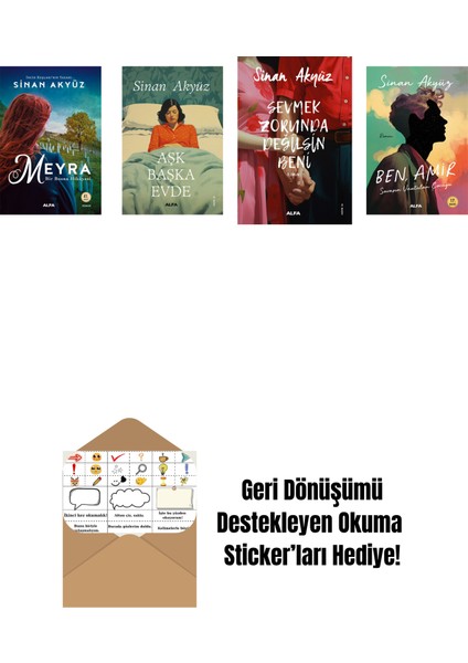 Sinan Akyüz 4 Kitap Set + Okuma Sticker'ları