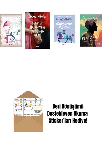 Sinan Akyüz 4 Kitap Set + Okuma Sticker'ları