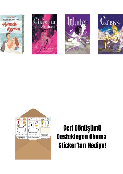 Marissa Meyer 4 Kitap Set + Okuma Sticker'ları