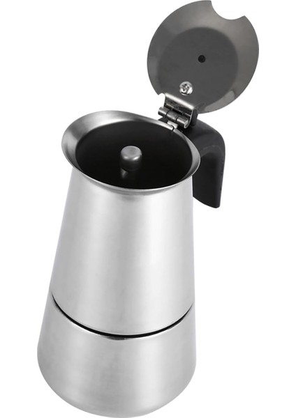 Paslanmaz Çelik Cezve İtalyan Moka Pot / Mocha Latte Soba Espresso 100 ml 2 Fincan modelleri