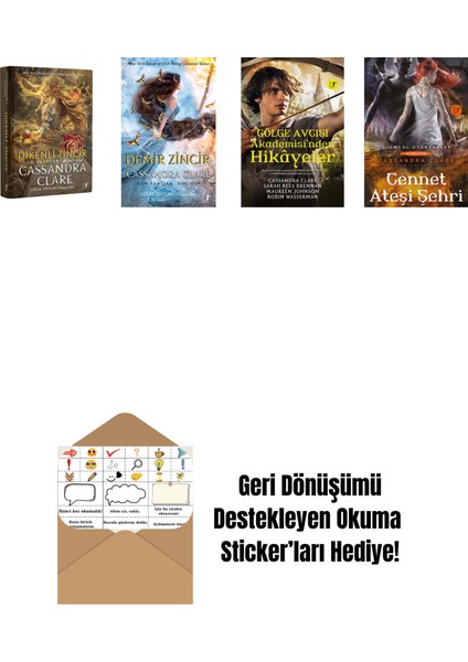 Cassandra Clare 4 Kitap Set + Okuma Sticker'ları