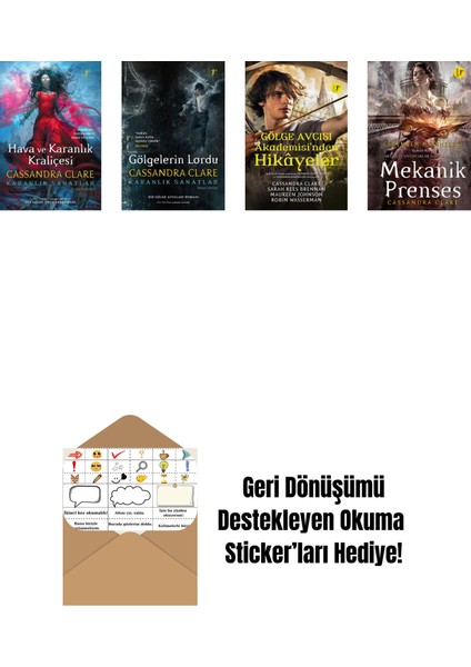 Cassandra Clare 4 Kitap Set + Okuma Sticker'ları