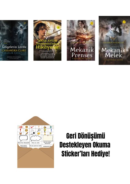 Cassandra Clare 4 Kitap Set + Okuma Sticker'ları