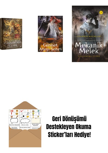 Cassandra Clare 3 Kitap Set + Okuma Sticker'ları