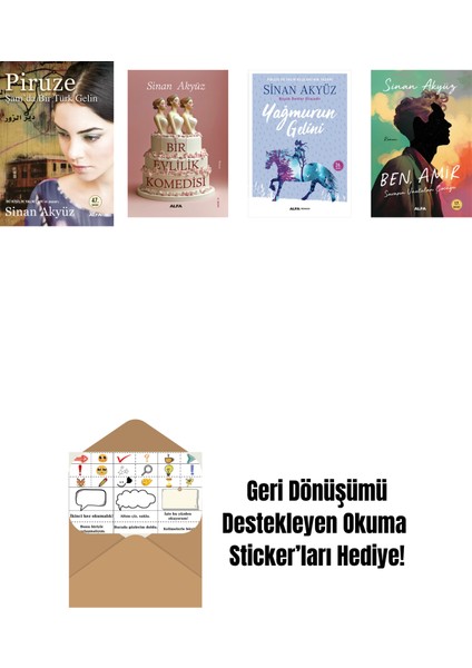 Sinan Akyüz 4 Kitap Set + Okuma Sticker'ları