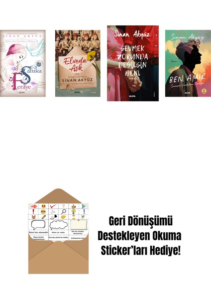 Sinan Akyüz 4 Kitap Set + Okuma Sticker'ları