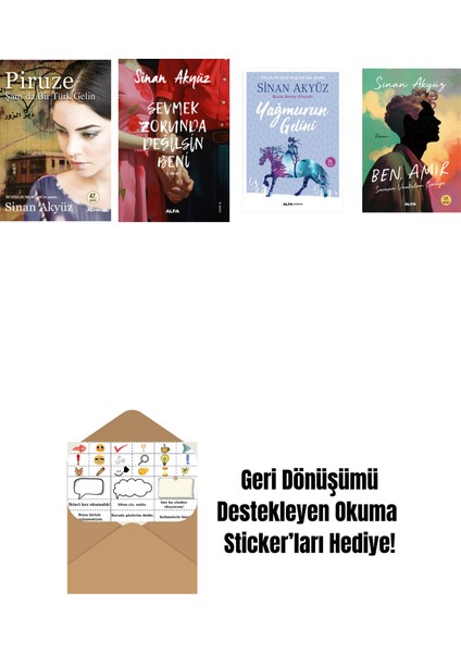 Sinan Akyüz 4 Kitap Set + Okuma Sticker'ları