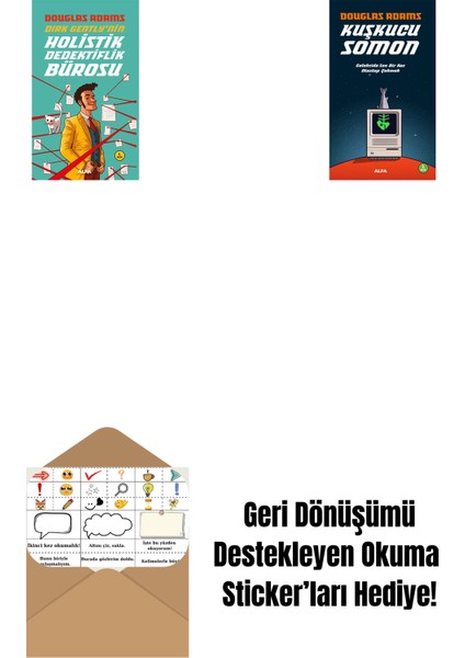 Dirk Gently'nin Holistik Dedektiflik Bürosu + Kuşkucu Somon + Okuma Sticker'ları