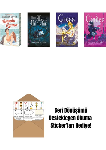 Marissa Meyer 4 Kitap Set + Okuma Sticker'ları