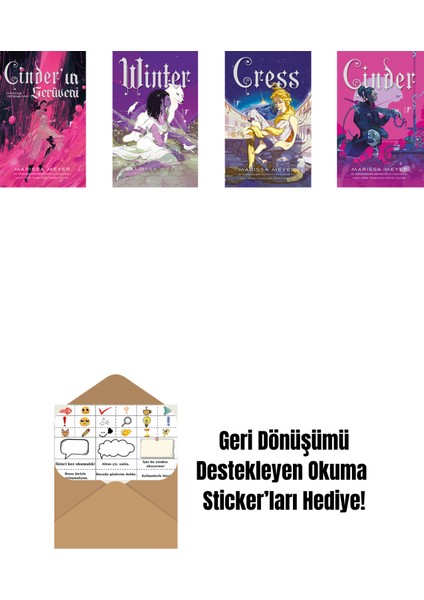 Marissa Meyer 4 Kitap Set + Okuma Sticker'ları