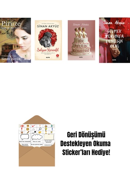 Sinan Akyüz 4 Kitap Set + Okuma Sticker'ları