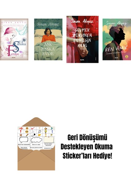 Sinan Akyüz 4 Kitap Set + Okuma Sticker'ları