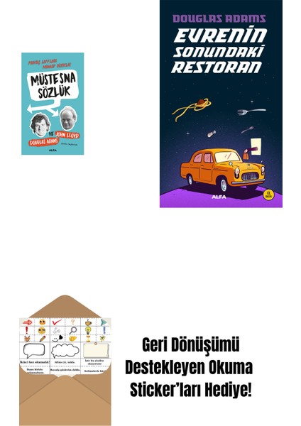 Müstesna Sözlük + Evrenin Sonundaki Restoran + Okuma Sticker'ları