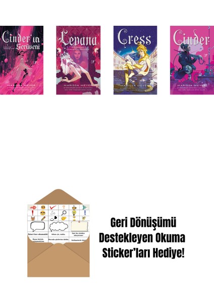 Marissa Meyer 4 Kitap Set + Okuma Sticker'ları