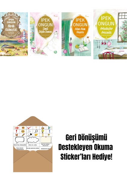 Ipek Ongun 4 Kitap Set + Okuma Sticker'ları