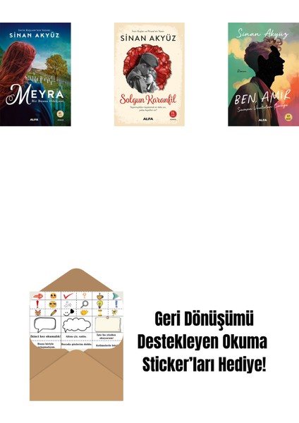 Sinan Akyüz 3 Kitap Set + Okuma Sticker'ları