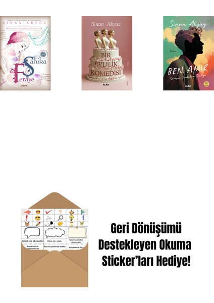 Sinan Akyüz 3 Kitap Set + Okuma Sticker'ları